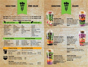 Menu Design by tanya for Seattle Salads | Design: #1345393