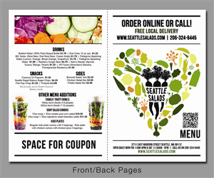 Menu Design by Alison for Seattle Salads | Design: #1342957