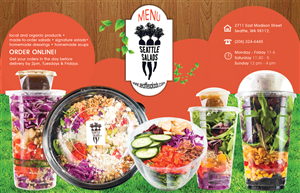 Menu Design by Design Hunger for Seattle Salads | Design: #1342292