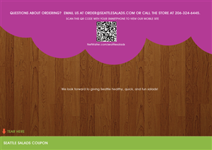 Menu Design by Design Hunger for Seattle Salads | Design: #1342295