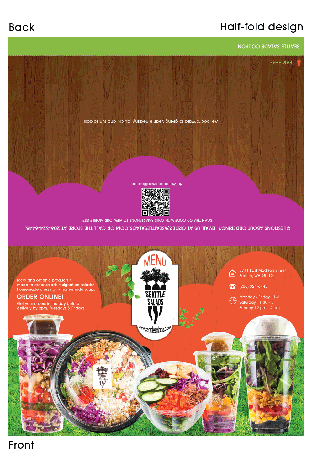Menu Design by Design Hunger for Seattle Salads | Design #1342703