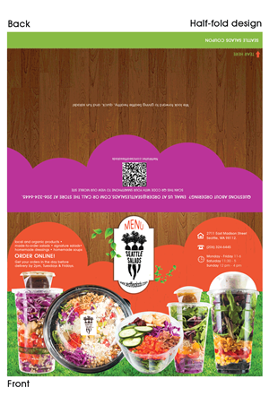 Menu Design by Design Hunger for Seattle Salads | Design: #1342703