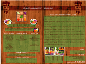 Menu Design by Eric Lott for Seattle Salads | Design: #1337269
