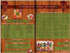 Menu Design by Eric Lott for Seattle Salads | Design: #1340828