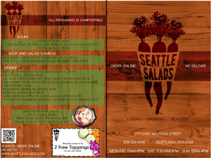 Menu Design by Eric Lott for Seattle Salads | Design: #1347081