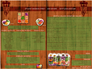 Menu Design by Eric Lott for Seattle Salads | Design: #1347085