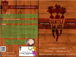 Menu Design by Eric Lott for Seattle Salads | Design: #1347101
