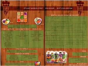 Menu Design by Eric Lott for Seattle Salads | Design: #1347144