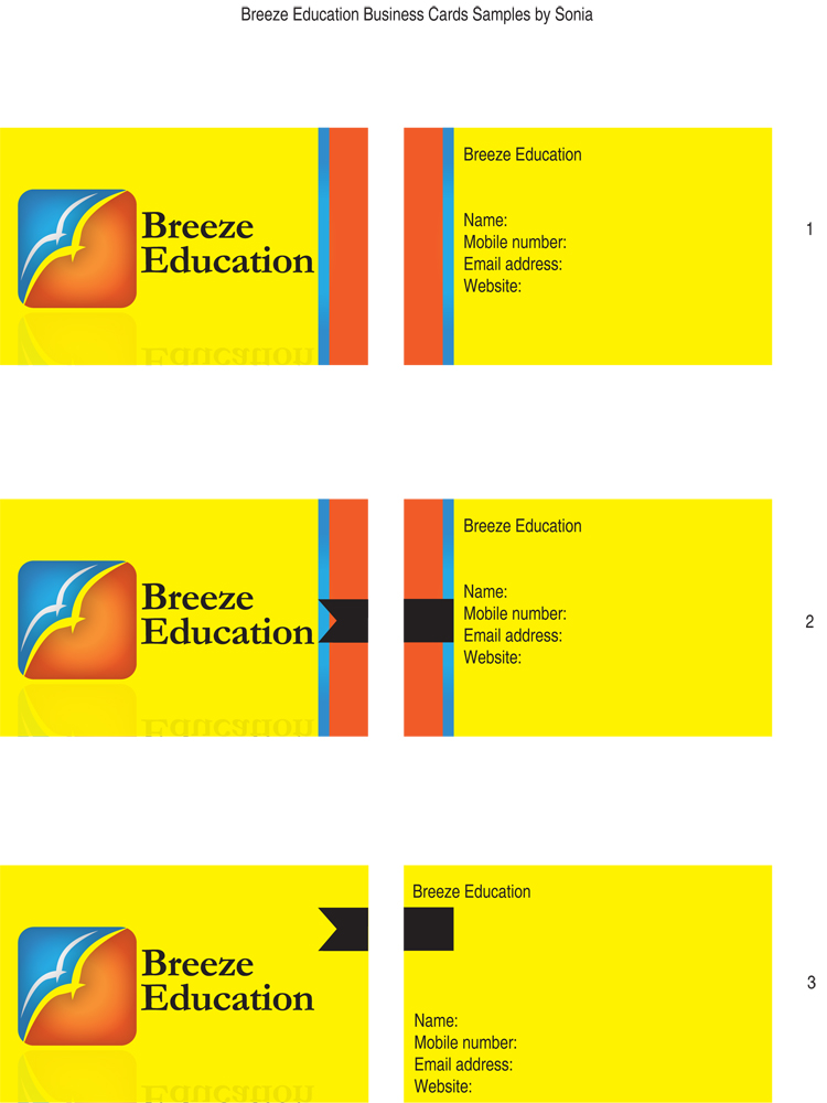 Business Card Design by frasia for Breeze Education | Design #1338843
