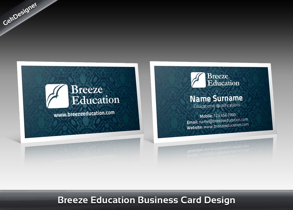 Business Card Design by gekgrfx for Breeze Education | Design #1347330