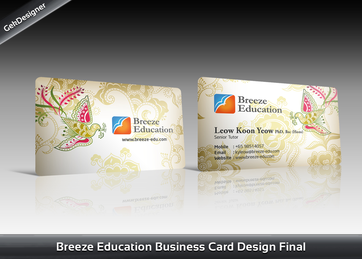 Business Card Design by gekgrfx for Breeze Education | Design #1361972