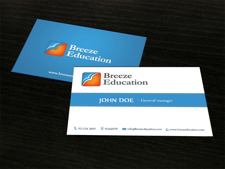 Design de Carte de Visite par farani pour Breeze Education | Design #1350775