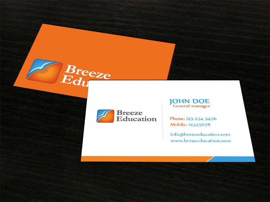 Design de Carte de Visite par farani pour Breeze Education | Design #1350779