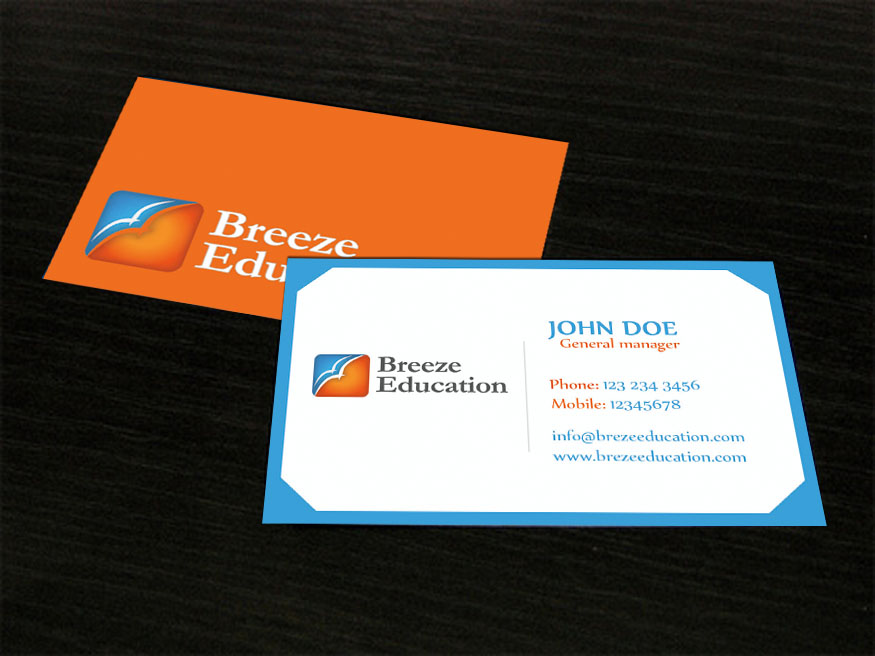 Design de Carte de Visite par farani pour Breeze Education | Design #1350782