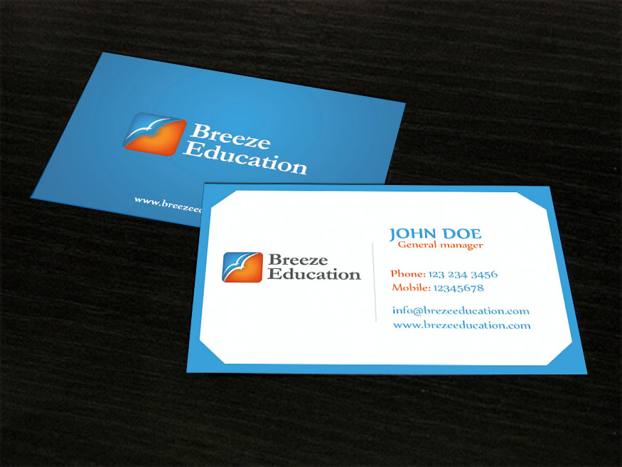 Business Card Design by farani for Breeze Education | Design #1350786