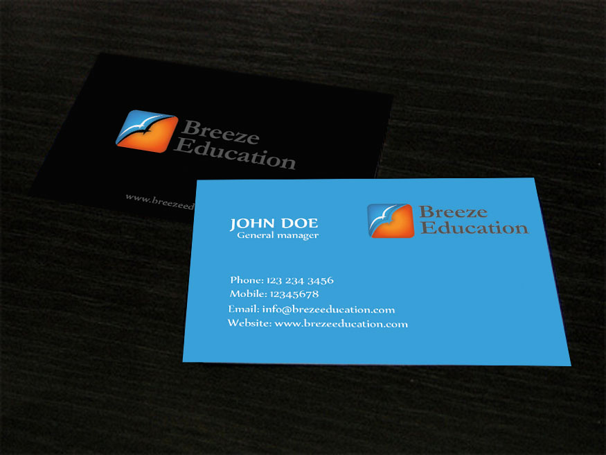 Design de Carte de Visite par farani pour Breeze Education | Design #1350791