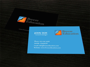 Design de Carte de Visite par farani pour Breeze Education | Design : #1350791