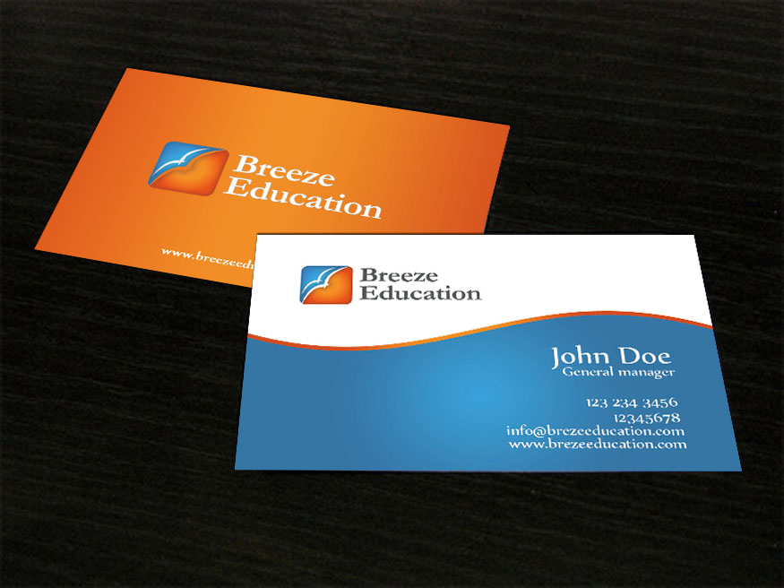 Business Card Design by farani for Breeze Education | Design #1350796