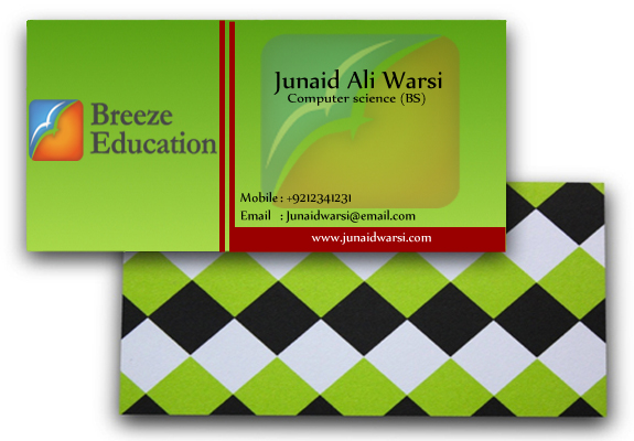 Design de Carte de Visite par jazzy94 pour Breeze Education | Design #1346481