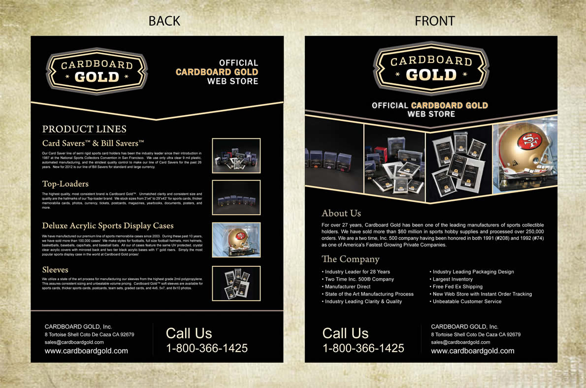 Diseño de Brochure por Sbss para Cardboard+Gold%2C+Inc. | Diseño #1341264