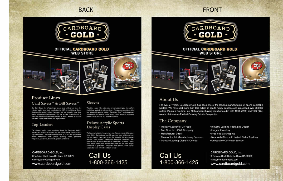 Diseño de Brochure por Sbss para Cardboard+Gold%2C+Inc. | Diseño #1341266