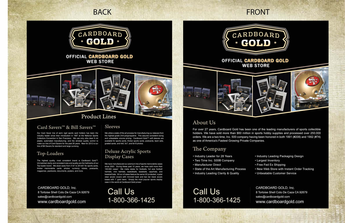 Diseño de Brochure por Sbss para Cardboard+Gold%2C+Inc. | Diseño #1341270