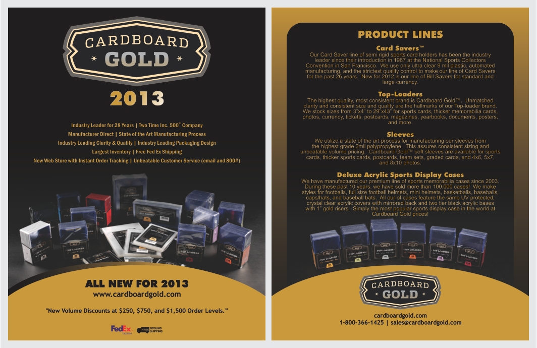 Brochure Design by barinix for Cardboard+Gold%2C+Inc. | Design #1342869