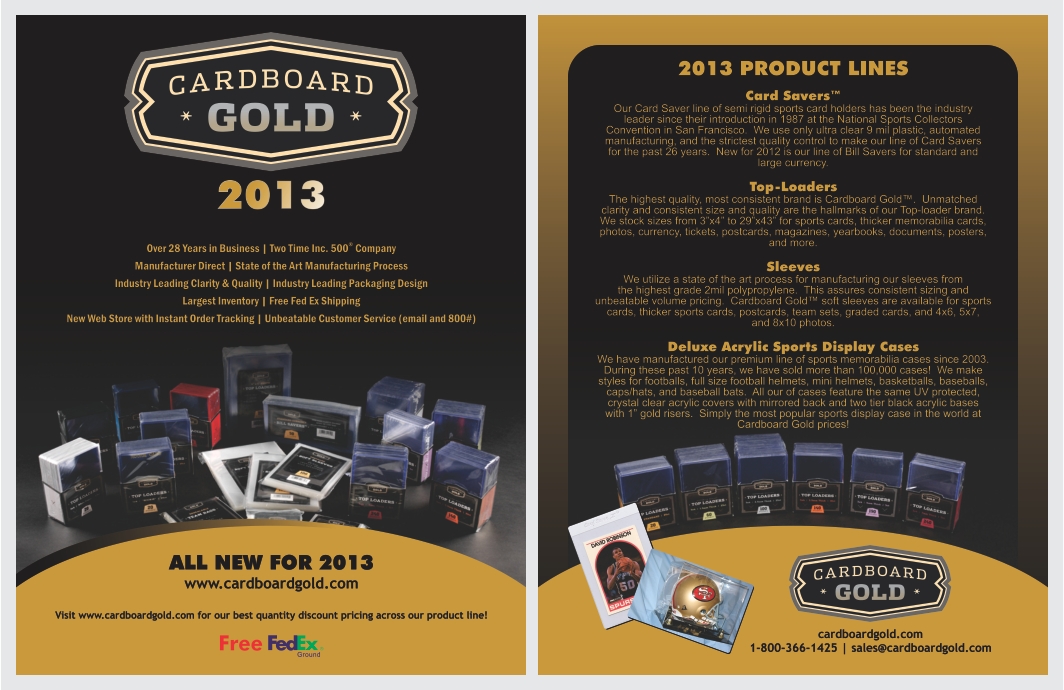 Brochure Design by barinix for Cardboard+Gold%2C+Inc. | Design #1360925