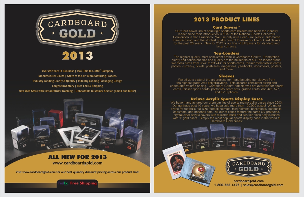 Brochure Design by barinix for Cardboard+Gold%2C+Inc. | Design #1362979