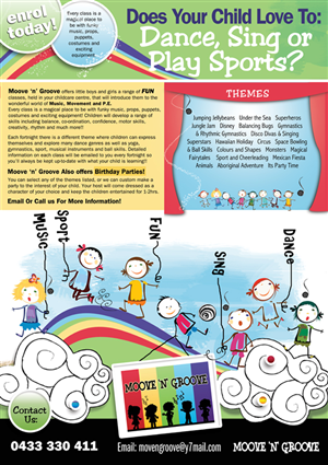 Poster Design Project- kids dancing/sport | Design de Poster par JB