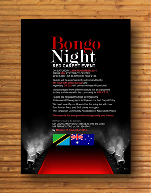 BONGO Night Red Carpet Event | Poster-Design von cb1318