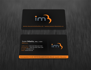 Business Card Design by  Artman for iM3 s.r.o. | Design: #4967980