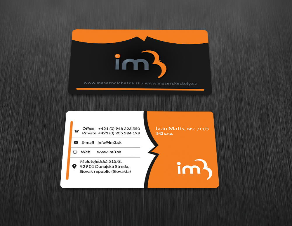 Business Card Design by  Artman for iM3 s.r.o. | Design #4967983