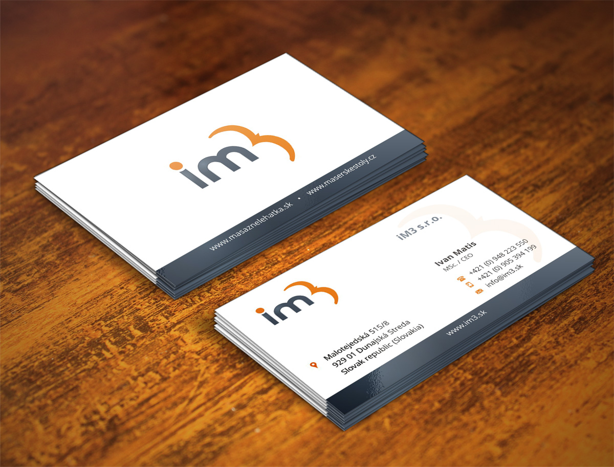 Business Card Design by INDIAN_Ashok for iM3 s.r.o. | Design #4911346