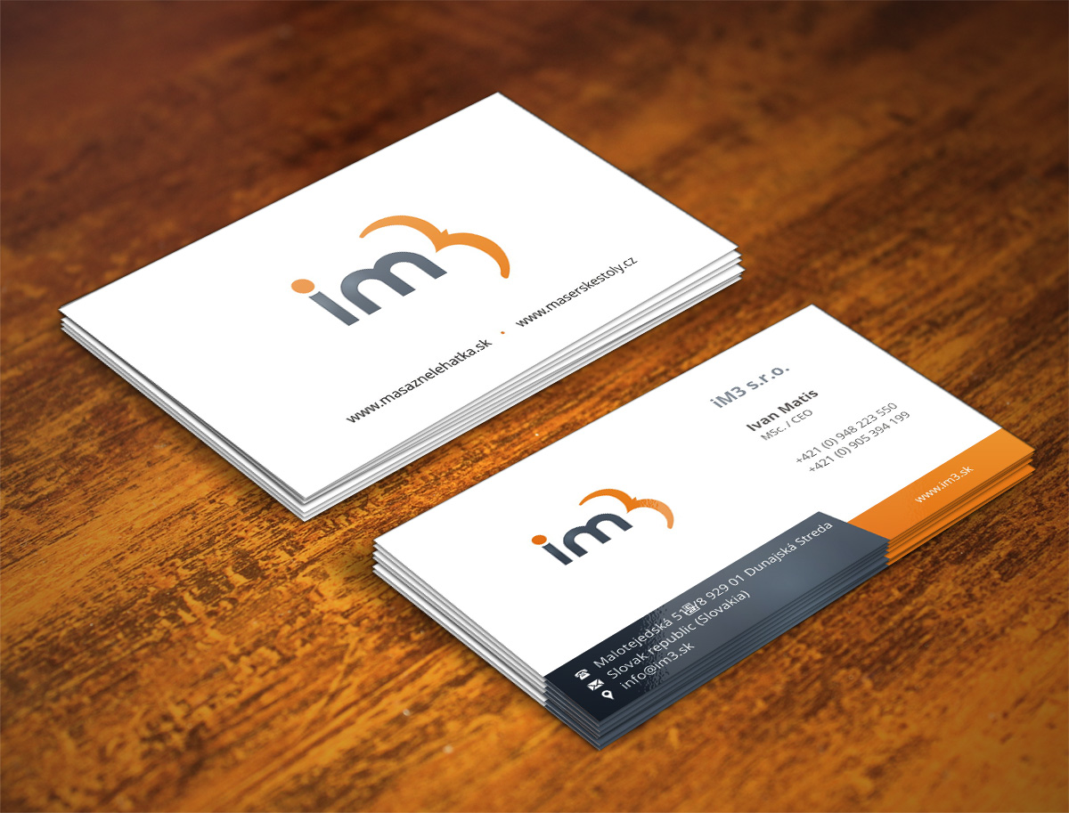 Business Card Design by INDIAN_Ashok for iM3 s.r.o. | Design #4911348
