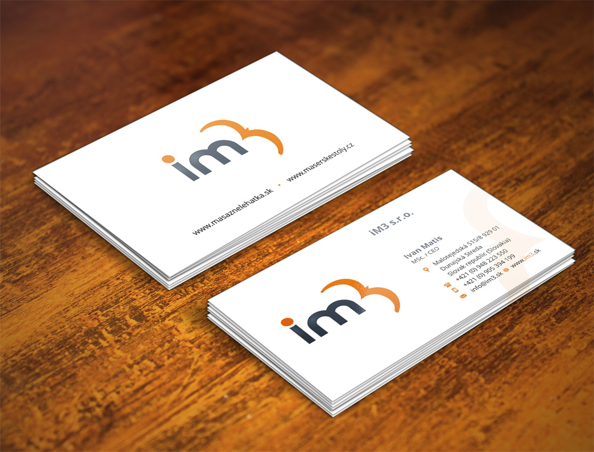 Business Card Design by INDIAN_Ashok for iM3 s.r.o. | Design #4911349