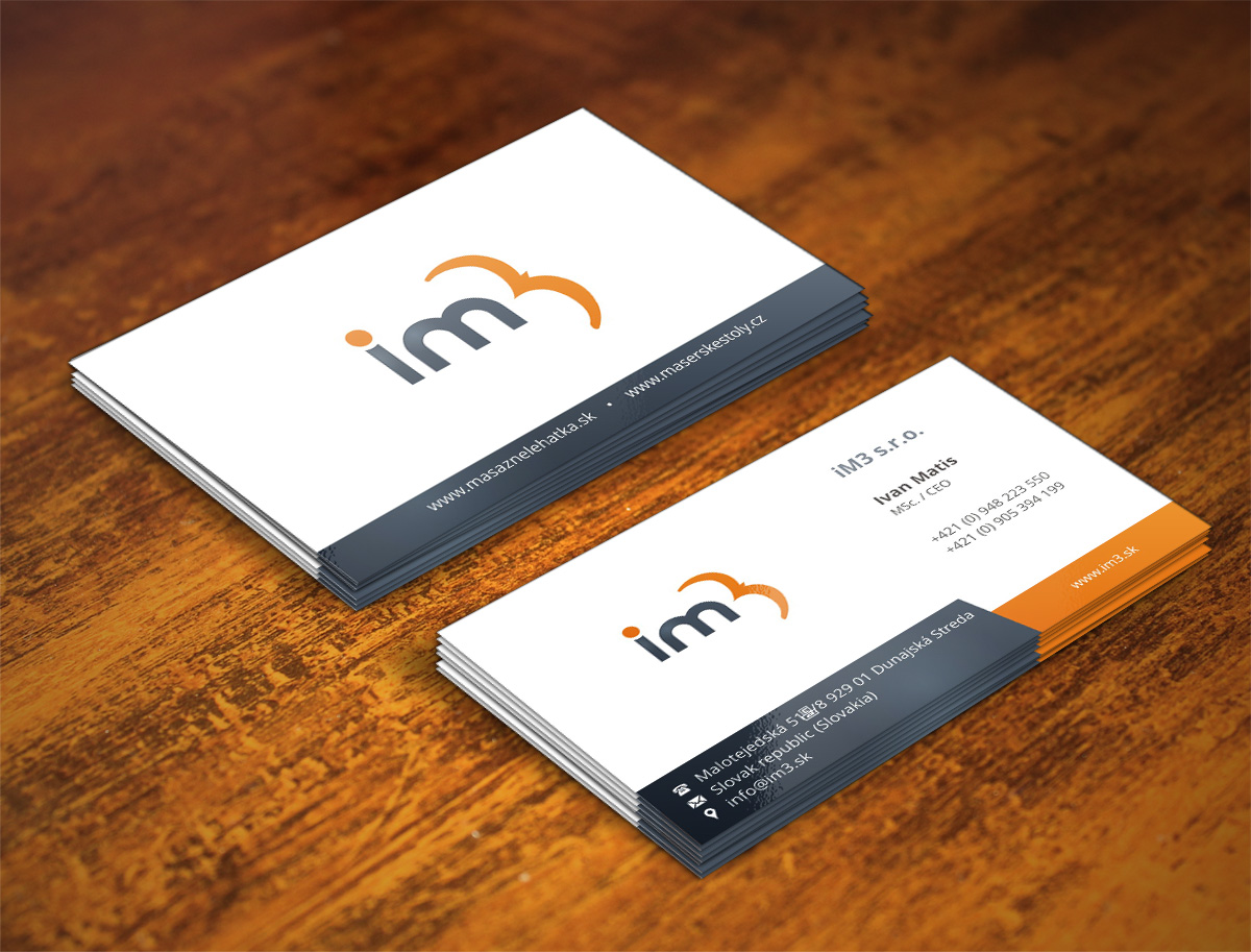 Business Card Design by INDIAN_Ashok for iM3 s.r.o. | Design #4911351