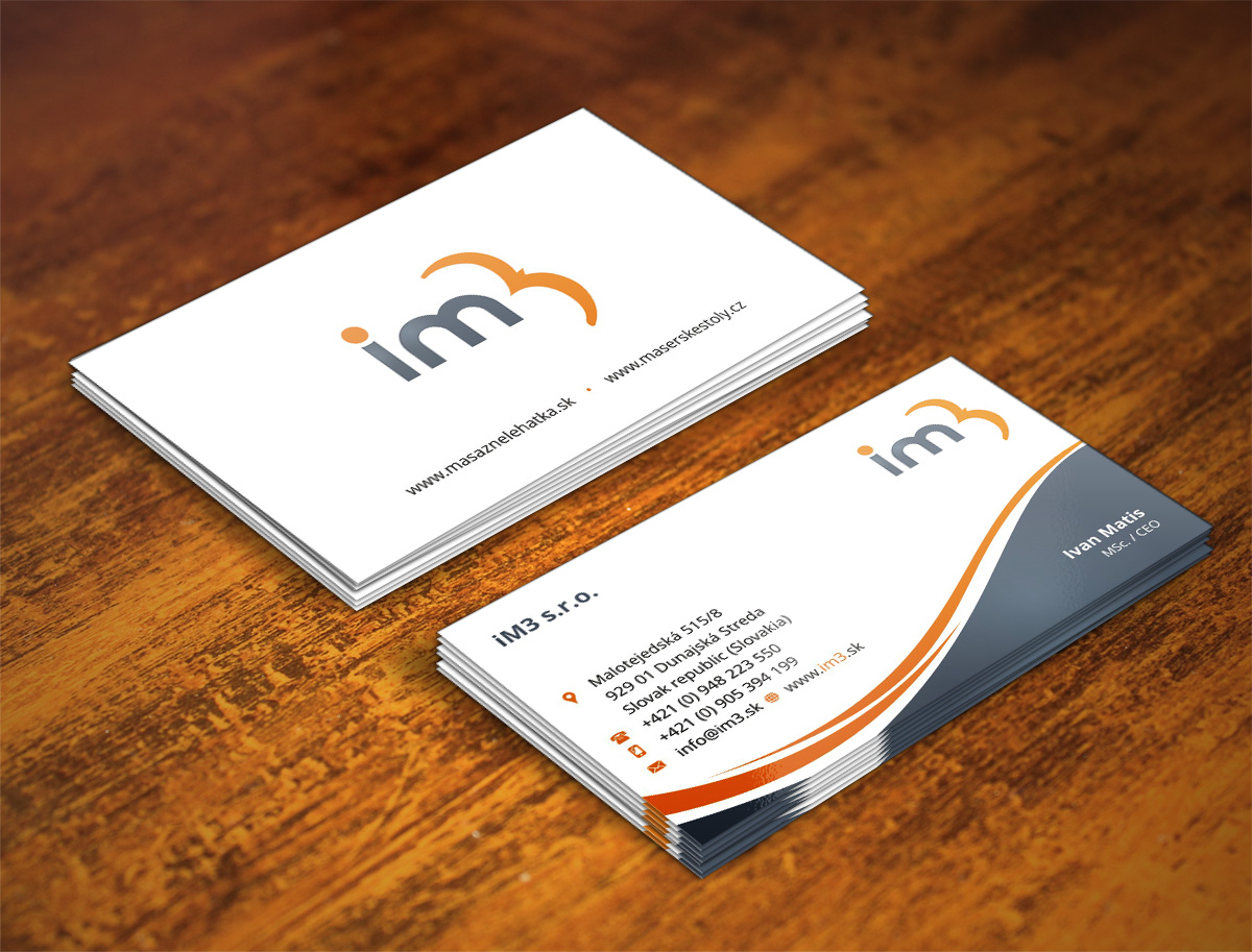 Business Card Design by INDIAN_Ashok for iM3 s.r.o. | Design #4911353