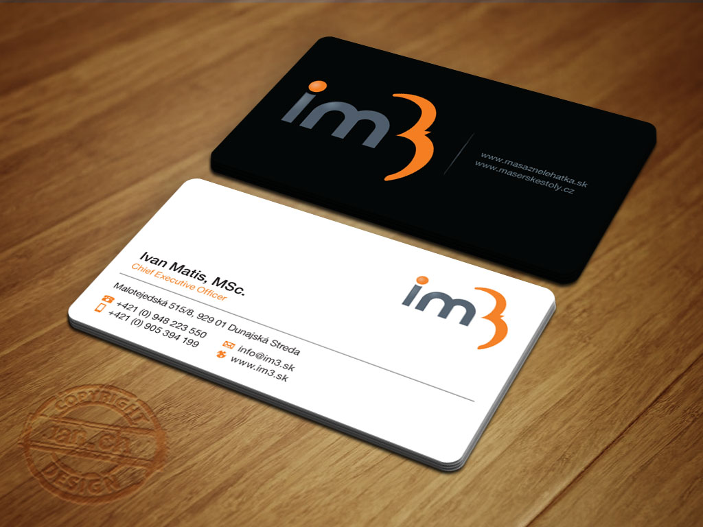 Business Card Design by KZTdesign for iM3 s.r.o. | Design #4954778