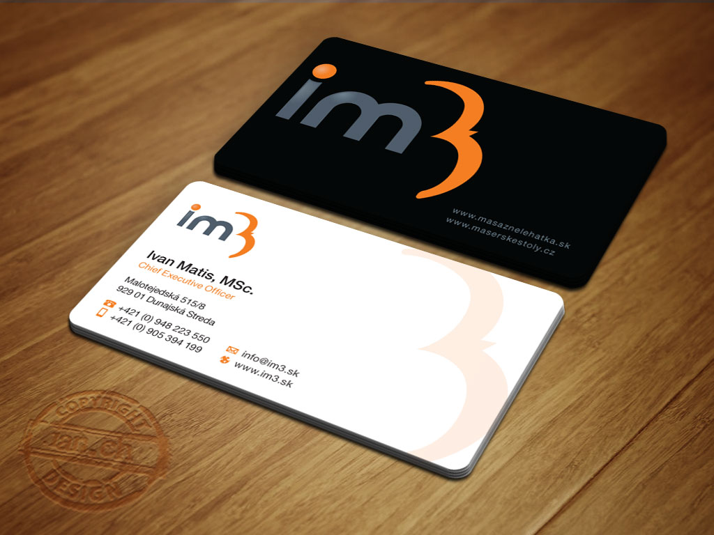 Business Card Design by KZTdesign for iM3 s.r.o. | Design #4954790