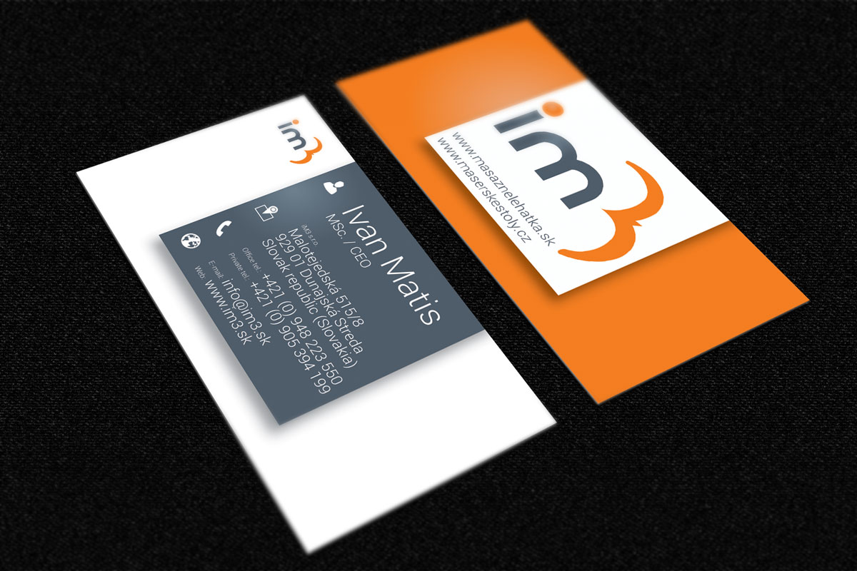 Diseño de Tarjeta de Presentación por sdtm para iM3 s.r.o. | Diseño #4917940