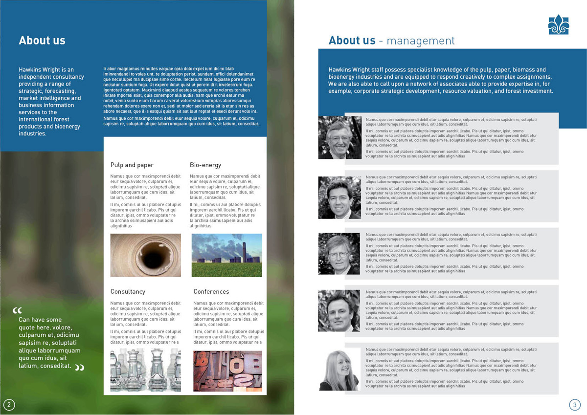 Brochure Design by  Bineesh for Hawkins Wright Ltd | Design #4718534