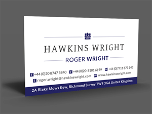 Business Card Design by  Artman for Hawkins Wright Ltd | Design: #4714254