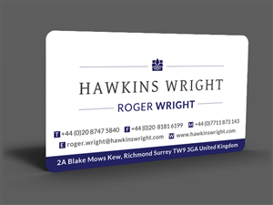 Business Card Design by  Artman for Hawkins Wright Ltd | Design: #4714260