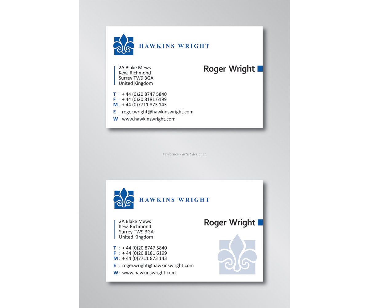 Business Card Design by tavi for Hawkins Wright Ltd | Design #4714344