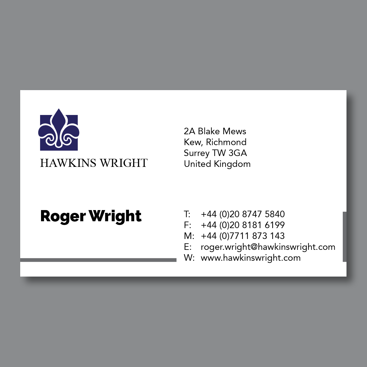 Business Card Design by dotnot for Hawkins Wright Ltd | Design #4713899