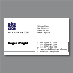 Visitenkarten-Design von dotnot für Hawkins Wright Ltd | Design: #4713899