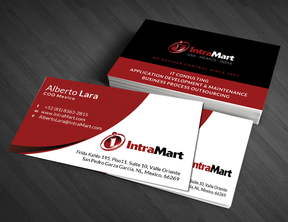 Business Card Design by  Artman for IntraMart | Design #4715332