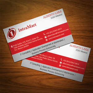 Business Card Design by Abikasirajan for IntraMart | Design: #4715219