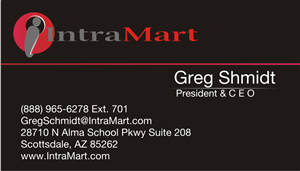 Business Card Design by T I K H E - L M W for IntraMart | Design: #4715056